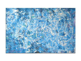 Arhitekti kupuju slike iz ponude galerije MAG - apstraktna slika Plava rapsodija Akril na platnu 120x70 cm