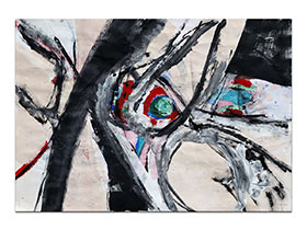 Moderne slike u galeriji MAG - apstraktna slika Dublje iskustvo akril na hameru 100x70 cm