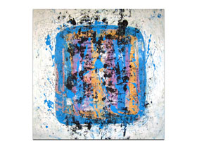 Apartmani uređenje slikama iz ponude galerije MAG - Blu box - apstraktna slika na platnu 80x80 cm