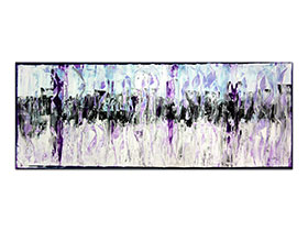 Moderne slike velikog formata u ponudi galerije MAG - apstraktna slika Ljubičasta rapsodija akril na platnu 130x50 cm