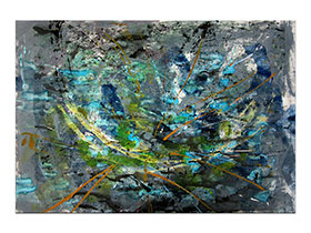 Moderne slike u galeriji MAG - apstraktna slika Morski ciklus VI akril na hameru 100x70 cm