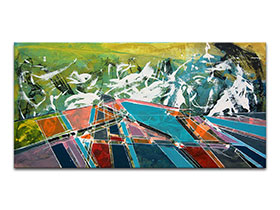 Moderne slike u galeriji MAG - apstraktna slika Nove perspektive Akril na napetom 3D platnu 100x50 cm