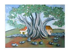 Galerija umjetničkih slika MAG - Podno stare masline - originalna slika na platnu 80x60 cm