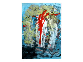 Akademski slikar na steroidima - apstraktna slika Akril na hameru 100x70 cm - MAG galerija