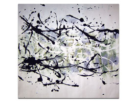 Dnevni boravak uređenje slikama iz galerije MAG - Woodstock - apstraktna slika na platnu 70x65 cm