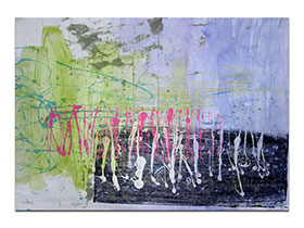 Moderne slike u galeriji MAG - apstraktna slika Ritam proljeća akril na hameru 100x70 cm