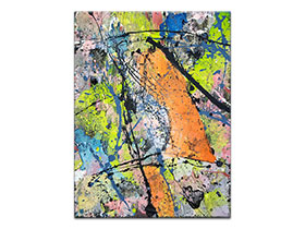 Moderne slike u galeriji MAG - apstraktna slika Formiranje misli IV akril na platnu 40x30 cm