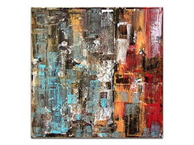 Moderne slike u galeriji MAG - apstraktna slika Umirujuće note akril na napetom platnu 70x70 cm