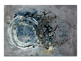 Moderne slike u galeriji MAG - apstraktna slika Izlazak iz okružja akril na hameru 100x70 cm