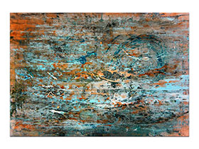 Moderne slike u galeriji MAG - apstraktna slika Poslije sunca akril na hameru 100x70 cm