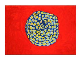 Galerije u Zagrebu - MAG galerija - apstraktna slika Flower power Akril na hameru 100x70 cm