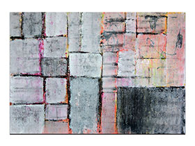 Moderne slike u galeriji MAG - apstraktna slika Skrivena toplina akril na hameru 100x70 cm