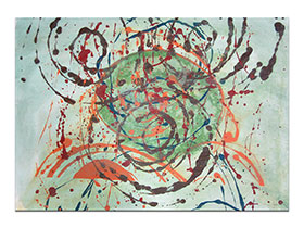 Moderne slike u galeriji MAG - apstraktna slika Modular sunset akril na hameru 100x70 cm