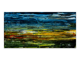 Moderne slike u galeriji MAG - Apstraktna slika Prije sumraka akril na napetom platnu 80x40 cm