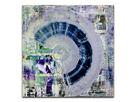 Moderne slike u galeriji MAG - apstraktna slika Nepotpuni krug akril na napetom platnu 80x80 cm