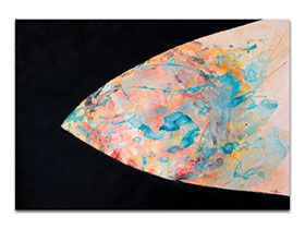 Moderne slike u galeriji MAG - apstraktna slika Izlazak iz mraka II akril na hameru 100x70 cm