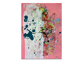 Dizajn apartmana slikama iz ponude galerije MAG - apstraktna slika Pokret snova akril na hameru 40x29 cm