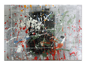 Moderne slike u galeriji MAG - apstraktna slika Iluzija stvarnosti akril na hameru 42x29 cm