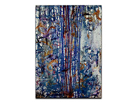 Prodaja umjetničkih slika u online galeriji MAG - apstraktna slika Životne niti akril na napetom platnu 70x50 cm