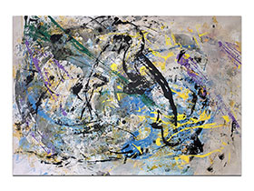 Moderne slike u galeriji MAG - apstraktna slika Neverbalna komunikacija akril na hameru 100x70 cm