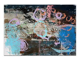 Moderne slike u galeriji MAG - apstraktna slika Fermentacija I akril na hameru 100x70 cm