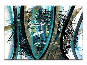 Moderne slike u galeriji MAG - apstraktna slika Pozitivan smisao akril na hameru 100x70 cm