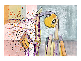 Moderne slike u galeriji MAG - apstraktna slika Umjetna tvorevina akril na hameru 100x70 cm