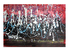 Moderne slike u galeriji MAG - apstraktna slika Vatreni ples akril na hameru 100x70 cm