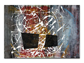 Moderne slike u galeriji MAG - apstraktna slika Dva segmenta akril na hameru 100x70 cm