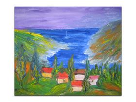 Umjetnine prodaja umjetničkih slika - MAG galerija - Originalna slika na platnu - Pitoma uvala - 75x60 cm