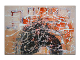 Galerija prodaja slika Zagreb - MAG galerija - apstraktna slika Vrtlog duša Akril na hameru 100x70 cm