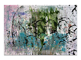 Moderne slike u galeriji MAG - apstraktna slika Miriše po mahovini akril na hameru 100x70 cm