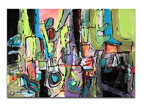 Moderne slike u galeriji MAG - apstraktna slika Nesvjesna priroda akril na hameru 100x70 cm