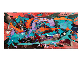 Moderne slike u galeriji MAG - apstraktna slika U mojoj mašti Akril na napetom 3D platnu 80x40 cm