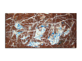 Dnevni boravci galerija slika MAG - Miris zemlje - apstraktna slika na platnu 85x40 cm