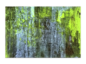 Galerije u Splitu - MAG galerija - apstraktna slika Maglovita zora Akril na hameru 100x70 cm