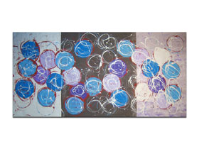 Umjetničke galerije u Hrvatskoj - galerija MAG - Luftbalons - apstraktna slika na platnu 145x70 cm