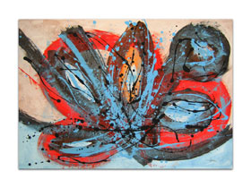 Umjetnička galerija Osijek MAG - apstraktna slika Probuđena žudnja Akril na hameru 100x70 cm