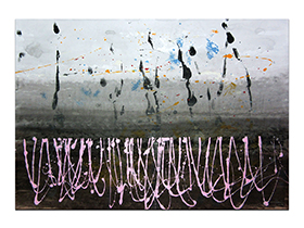 Moderne slike u galeriji MAG - apstraktna slika Utjecaji akril na hameru 100x70 cm